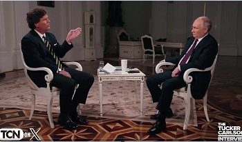 푸틴 “우크라전쟁 몇 주면 끝낸다”…터커 칼슨 인터뷰(영상)