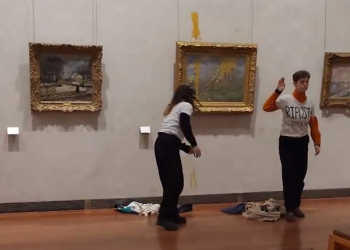 리옹 미술관 수프 테러…모네 작품 봉변(영상)