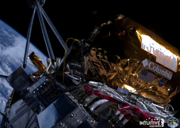 민간 달탐사선 ‘오디세우스’ 달표면 착륙…52년만(영상)