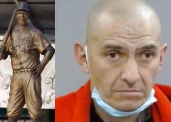 로빈슨 동상 훔친 범인 체포…”고철로 팔려고”