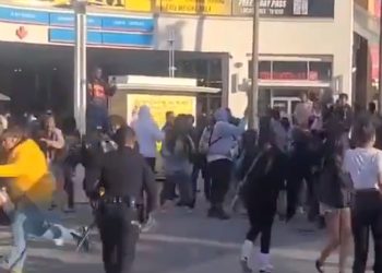 파이크 아울렛 10대들 수백명 난동…강제해산, 매장폐쇄(영상)