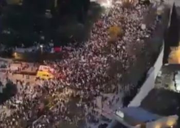 “네타냐후 물러나라” 반정부시위대 10만명 예루살렘 결집(영상)