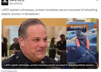 [화제] 한인 할머니 폭행 노숙자, 올림픽 경찰서장이 체포