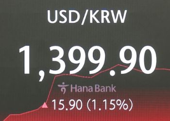 원·달러 환율 1400원 돌파, 환율 초비상…1년 5개월 만에 ‘최고치’