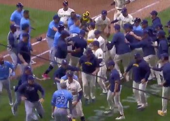 MLB 탬파베이-밀워키 선수들 주먹다짐 난투극