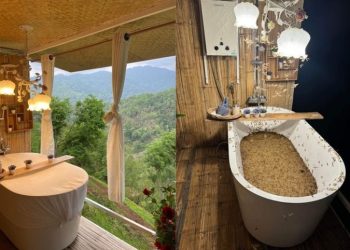 환상적인 치앙마이 노천탕 숙소…밤 되자 경악