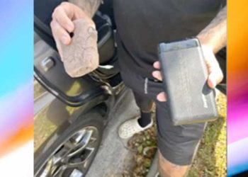 치노힐스 거리서 돌멩이 위장 몰래카메라 발견..도대체 누가?