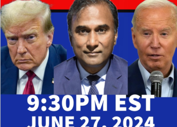 토론회 앞두고 트럼프, 바이든에 4%p 앞서