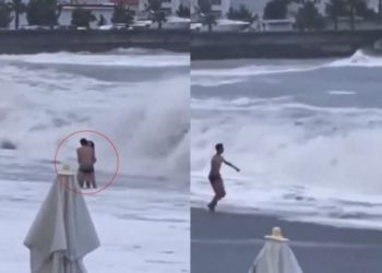 해변서 키스하던 커플의 비극 … 여성 사라져