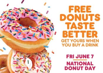 “오늘은 던킨 도너츠 무료로 먹는 날”