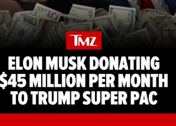 “머스크, 트럼프에게 매달 4500만 달러 기부”