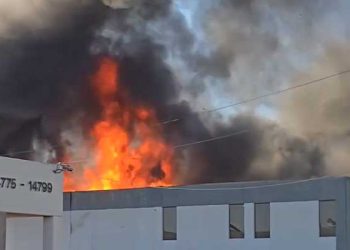 LA 놀웍 대규모 창고단지 화재…창고건물 2동 소실