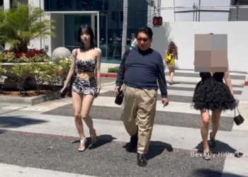 방시혁과 함께 베벌리힐스 활보 젊은 여성의 정체