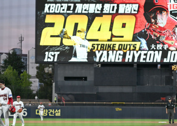 통산 ‘2천49탈삼진’ KIA 양현종, KBO 리그 탈삼진 역대 1위