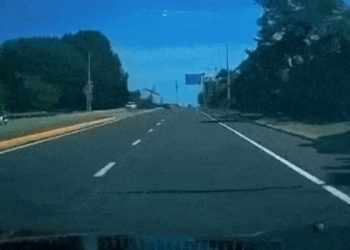 이거 영화야?…달리던 차 앞에 비행기가 ‘쿵'(영상)