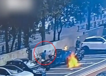 전기차 화재 공포 확산…불길 사람까지 덮쳤다.