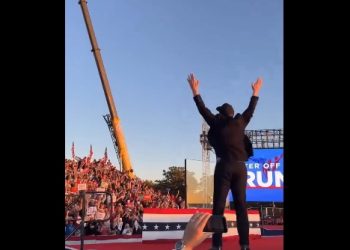 ‘트럼프 옆에서 점프’ 일론 머스크 “난 다크 마가… 트럼프가 이겨야”