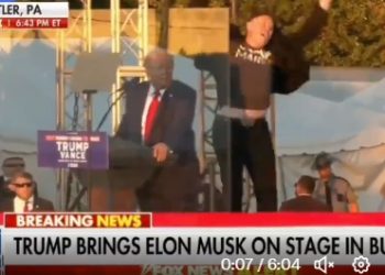 ‘트럼프 옆에서 점프’ 일론 머스크 “난 다크 마가… 트럼프가 이겨야”