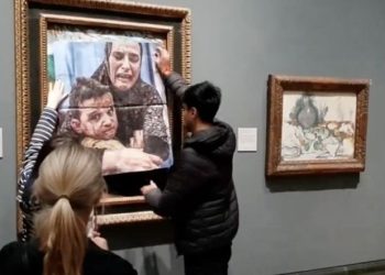 런던 국립미술관 피카소 그림에 테러