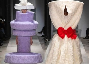 웃기려고 작정했나…파리 패션위크서 기상천외 패션