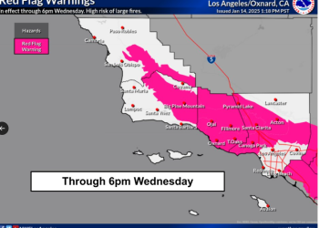 레드플랙 경보 추가발령 … 노스리지, 시미밸리, 사우전옥스 위험