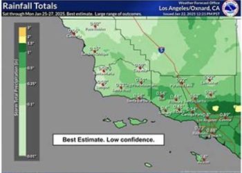 “웃을 수도, 울 수도 없는” 남가주 주말 비 예보 … 산간 10인치 폭설