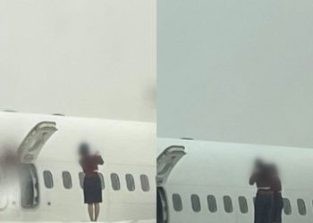 폭설 발 묶이자…날개 위 인증샷, ‘무개념’ 한국승무원들