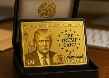 트럼프, 500만달러 시민권 취득 ‘골드카드’ 공개 … 수백만장 4월 출시