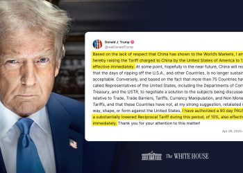 트럼프, 한국 등 상호관세 90일간 전격 유예조치 … 중국엔 125%