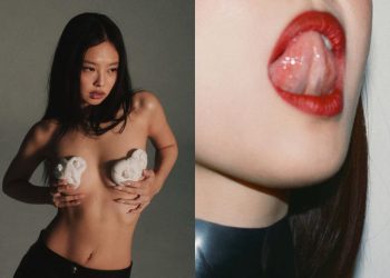 제니, 상의 탈의에 혀밑 노출까지…”섹시 도발”