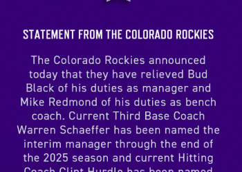 ‘7승 33패 최악 부진’ 콜로라도, 칼 빼들었다…블랙 감독 경질