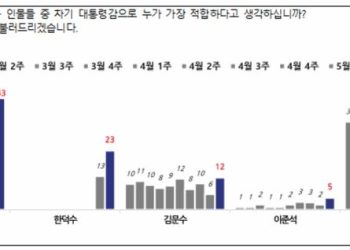 이재명 44%·한덕수 34%·이준석 6%[NBS]