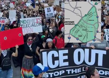 LA 비상사태 선포, 도심 야간통행 금지령 발동 … 101 프리웨이 시위대 충돌(지도)