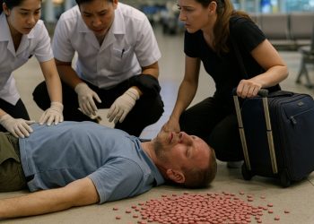 항문서 ‘분홍색 액체’ 쏟아져…몸 속 가득 OO 숨긴 남성