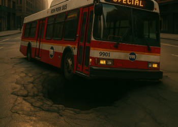 기록적 폭염에 뉴욕 도로 녹아내려 … 주차 차량들 ‘폭삭’ 꺼졌다