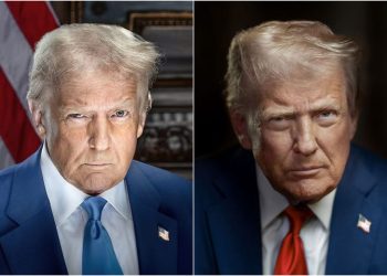 트럼프, ‘파란색→빨간색’ 넥타이 교체…4개월 만의 ‘파격선택’