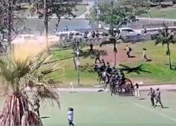 한인타운 옆 맥아더팍 이민단속 군사작전 … 기마대·장갑차 동원, “점령군인가” 반발