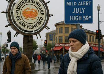 “한여름에 웬 점퍼·목도리?”…무더위 빗겨간 ‘이곳’ 화제