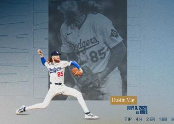 다저스, 메이 7이닝 2실점 호투로 화이트삭스 제압.