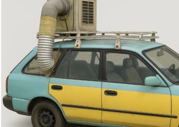 지붕 위 수제 에어컨…’이 나라’ 택시들의 폭염 생존법