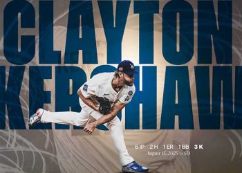 커쇼 6이닝 1실점 쾌투…다저스, 샌디에고 꺾고 선두 복귀