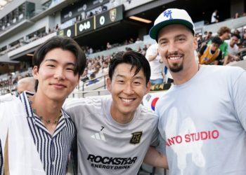 손흥민, 다저스 김혜성 LAFC 경기장서 만났다