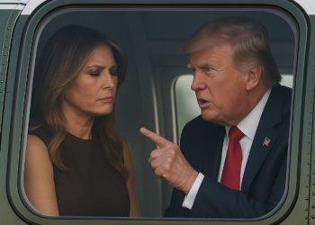 트럼프 대통령 부부, ‘귀갓길 언쟁’ 포착…밖에선 손 잡은 채 다정