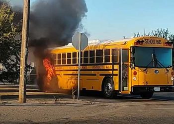 [화제] 불타는 스쿨버스 뛰어든 두 남자, 어린이 20명 생명 구해