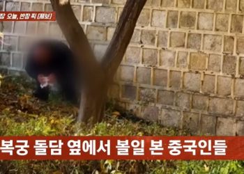 중국인들 경복궁 돌담에 용변 ‘추태’ … “조선의 정궁인데”