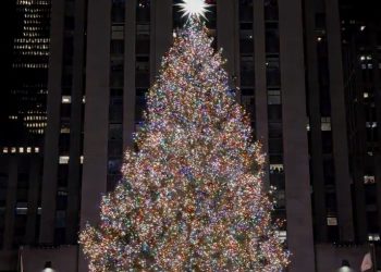뉴욕 록펠러 센터 크리스마스 트리 점등(영상)