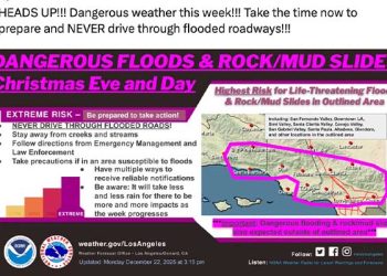 수년 만의 최악 폭풍, 크리스마스 강타 … 남가주 전역 홍수·강풍 비상