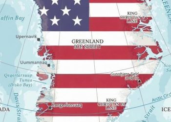 성조기로 덮인 그린란드 지도  … 덴마크 강력 반발