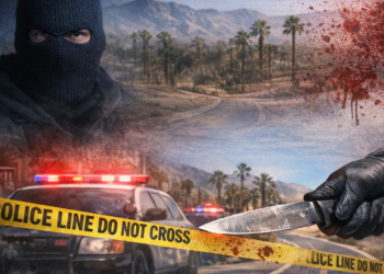 스키마스크 괴한 산책로서 이유 없이 칼 휘둘러