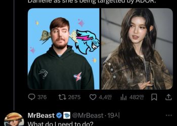 황당한 뉴진스 팬덤 .. 미스터 비스트에 “하이브 인수해달라”요구